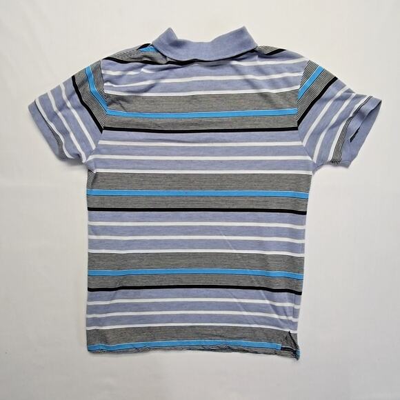 Vintage Cambridge Classics Polo Blue Striped Embroidered Logo Shirt 00's - Picture 8 of 10